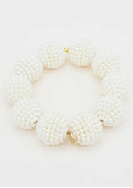 SCRUNCHIE IS BACK Shell Bichou Large Hair Tie Bracelet - Blackberry