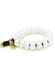 SCRUNCHIE IS BACK Elastic Shell Pearls Hair Tie Bracelet - Black
