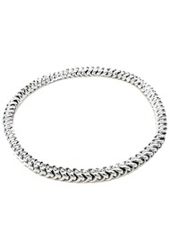 SCRUNCHIE IS BACK Chain Bichou Hair Tie Necklace - Silver