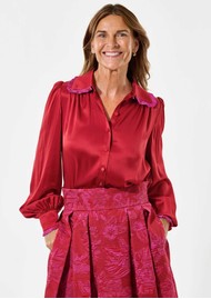 DEA KUDIBAL Umadea Silk Blouse - Freesia Cardinal