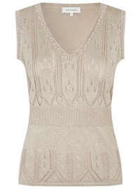 DEA KUDIBAL Firadea V-neck tank - Glitter Beige