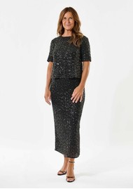 DEA KUDIBAL Aninedea Sequin Top - Black