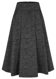 DEA KUDIBAL Albisdea A-Line Taffeta Skirt - Black Jacquard