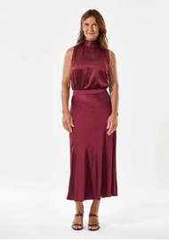 DEA KUDIBAL Keladea Satin Skirt - Bourgogne