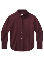 CITIZENS OF HUMANITY Camilia Silk & Cotton Mix Shirt - Burgundy
