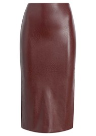 COMMANDO Faux Leather Midi Skirt - Oxblood