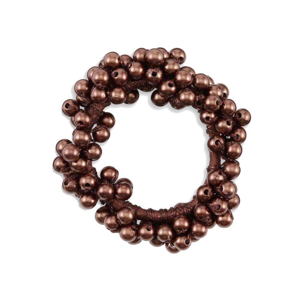 Sui Ava Women's Brown Classic Pearl Hair Elastic
