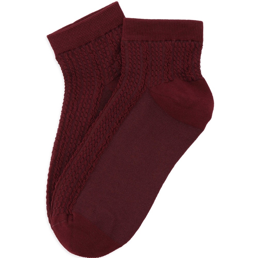 Sui Ava Women's Bordeaux Sofie Ankle Socks