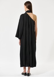 DEA KUDIBAL Ledadea One Shoulder Pleated Dress - Black