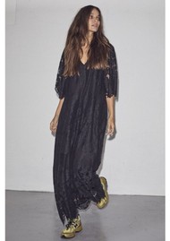 HAUTE LAMITIE Curvey Lace Hem Dress - Black