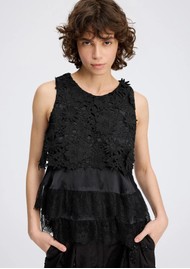 MUNTHE Rachine Lace Top - Black