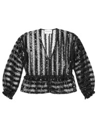 MUNTHE Remona Sequin Blouse - Black