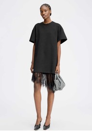 MUNTHE Rosie Lace T-Shirt Dress - Black