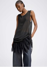 MUNTHE Rosie Lace T-Shirt Dress - Black