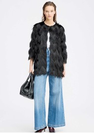MUNTHE Rosevilla Fringe Jacket - Black