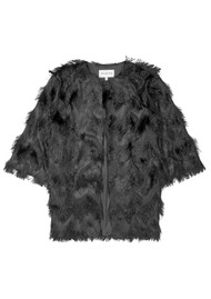 MUNTHE Rosevilla Fringe Jacket - Black