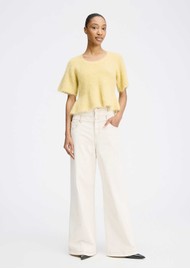 MUNTHE Rylaline Alpaca Bow Back Top - Lemon