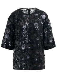 ESSENTIEL ANTWERP Isparkle Sequin Top - Black