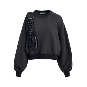 Ijoux Beaded Swatshirt - Black