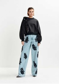 ESSENTIEL ANTWERP Ijoux Beaded Swatshirt - Black