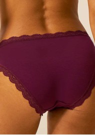 STRIPE & STARE Set of 4 Briefs - Black Cherry