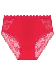 STRIPE & STARE Eco Lace High Rise Knicker - Lipstick Red