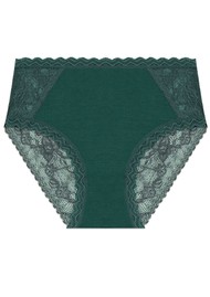 STRIPE & STARE Eco Lace High Rise Knicker - Alpine Green