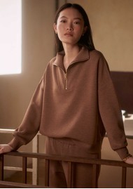 VARLEY Hawley Half Zip Sweatshirt - Golden Bronze