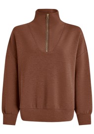 VARLEY Hawley Half Zip Sweatshirt - Golden Bronze