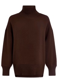 VARLEY Barker High Neck Sweatshirt - Coffee Bean