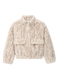 Ba&sh Saros Faux Fur Coat - Ecru