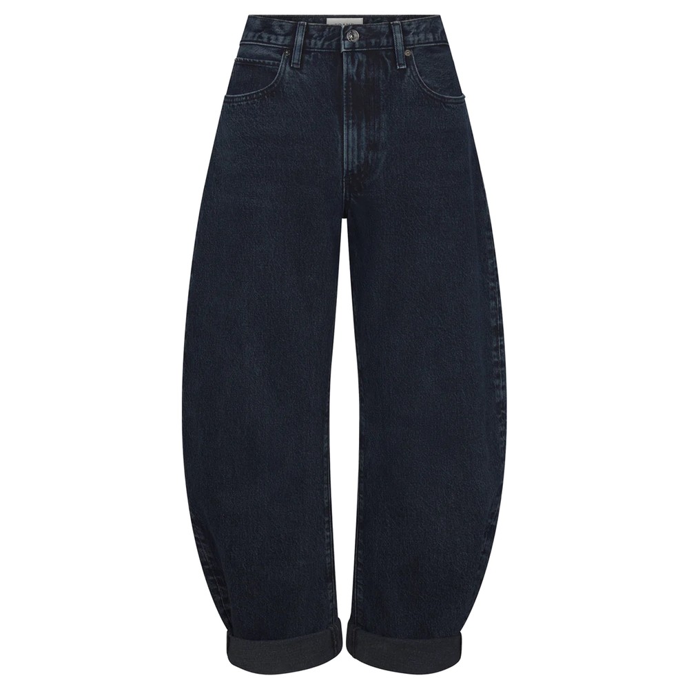 Frame Denim The Bubble High Rise Barrel Leg Jeans - Dorado