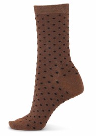 SUI AVA Peppermint Pop Socks - Chestnut Cocoa