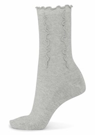 SUI AVA Ruffle Socks - Grey