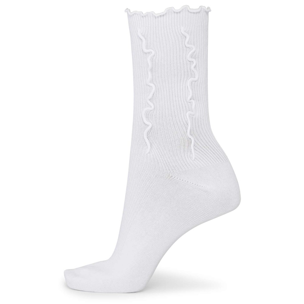 Sui Ava Women's White Ruffle Socks