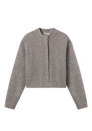 Frame Denim Cashmere Fleck Cardigan - Silver