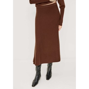 Odita Merino Wool Blend Skirt - Bordeaux