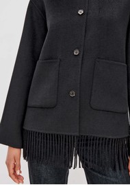 Rails Tomoko Fringed Wool Blend Jacket - Black