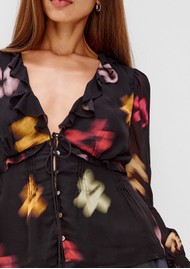 Rails Alixa Chiffon Blouse - Onyx Floral