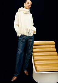 Rails Lise Wool Jumper - Ivory Fringe