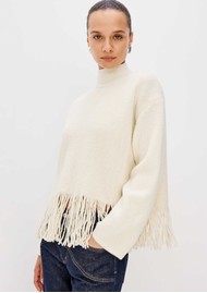 Rails Lise Wool Jumper - Ivory Fringe