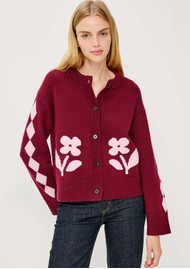 Rails Mavie Cardigan - Garnet Daisy