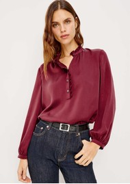 Rails Sien Silk Blouse - Garnet