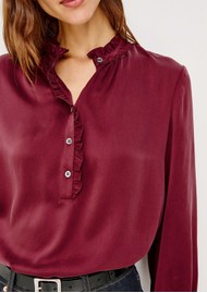 Rails Sien Silk Blouse - Garnet