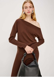 Rails Tianna Off Shoulder Wool Jumper - Bordeaux
