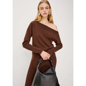 Tianna Off Shoulder Wool Jumper - Bordeaux