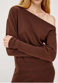 Rails Tianna Off Shoulder Wool Jumper - Bordeaux