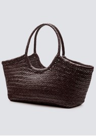 DRAGON DIFFUSION Nantucket Unlined Woven Bag - Dark Brown