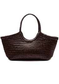 DRAGON DIFFUSION Nantucket Unlined Woven Bag - Dark Brown
