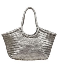 DRAGON DIFFUSION Nantucket Unlined Woven Bag - Covert Foil